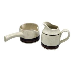 Vintage Royal Doulton Retired Bistro Pattern Ceramic Creamer Pitcher, Gravy Boat